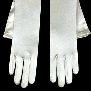 NWOT Ivory Colored Satiny Long Opera Gloves